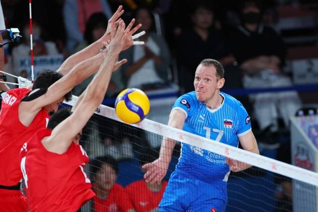 Tine Urnaut (SLO), JUNE 5, 2024 - Volleyball : FIVB Volleyball Nations League 2024 Men s Preliminary Round between Slovenia - Turkey at West Japan General Exhibition Center, Fukuoka, Japan. Noxthirdxpartyxsales  (255471729)