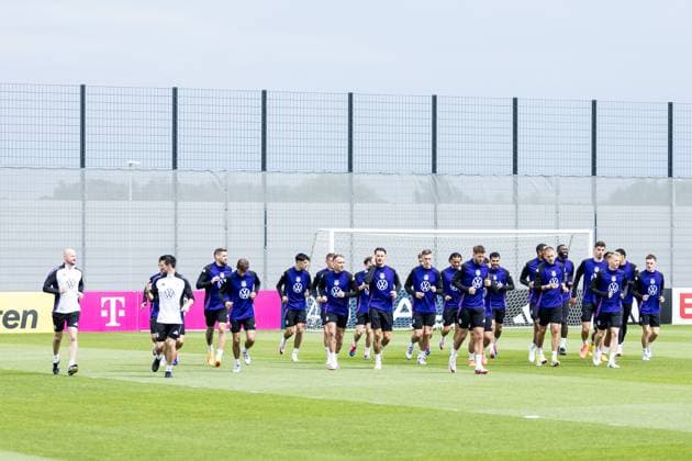 Training camp preparation UEFA EURO 2024 Germany 05 06 2024 Warm-up at the start of training Training camp preparation UEFA EURO 2024 Germany Training HerzoBase, Herzogenaurach on 05 06 2024 Copyright: xBEAUTIFULxSPORTS Wunderlx