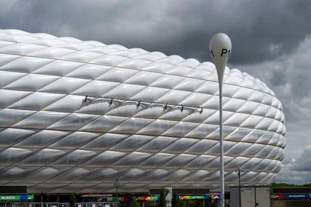 30 05 2024, European Football Championship 2024, The European Championship Stadium Munich Football Arena, this is the name of the Allianz Arena Munich during the European Championship, the original name has already been removed from the facade