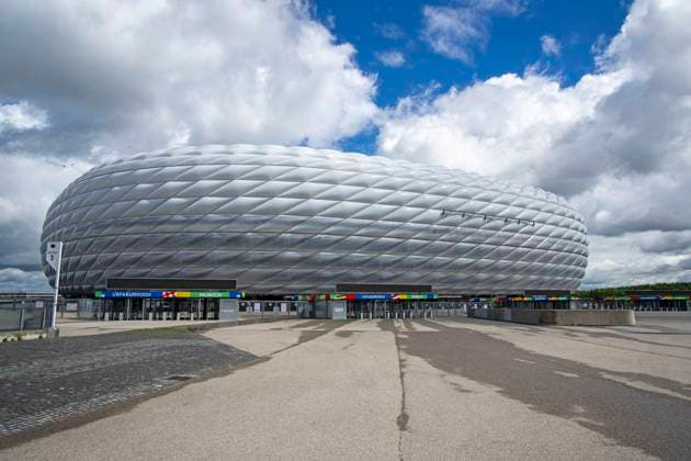 30 05 2024, European Football Championship 2024, The European Championship Stadium Munich Football Arena, this is the name of the Allianz Arena Munich during the European Championship, the original name has already been removed from the facade