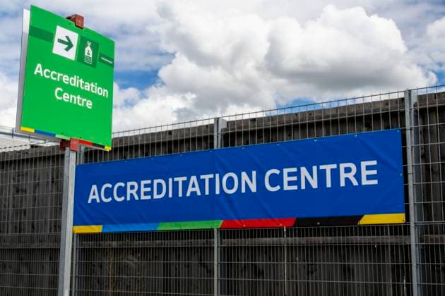 30 05 2024, European Football Championship 2024, Accreditation Center for journalists and employees at the Fröttmaning parking lot