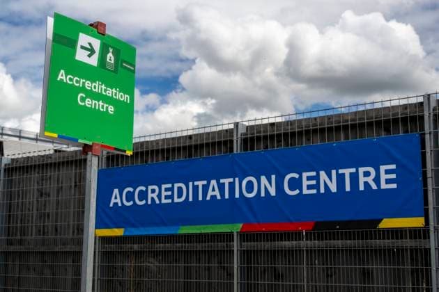 30 05 2024, European Football Championship 2024, Accreditation Center for journalists and employees at the Fröttmaning parking lot