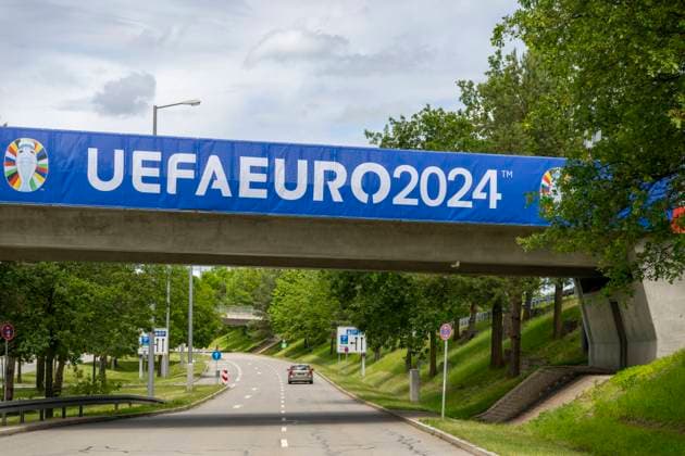 30 05 2024, European Football Championship 2024, The European Championship Stadium Munich Football Arena, this is the name of the Allianz Arena Munich during the European Championship, the original name has already been removed from the facade