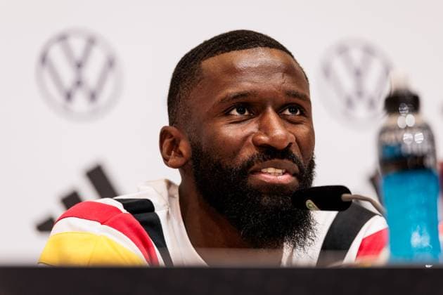 Training camp preparation UEFA EURO 2024 Germany 05 06 2024 Antonio Rüdiger Germany Training camp preparation UEFA EURO 2024 Germany Press conference HerzoBase, Herzogenaurach on 05 06 2024 Copyright: xBEAUTIFULxSPORTS Wunderlx