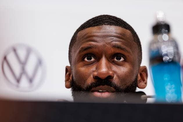 Training camp preparation UEFA EURO 2024 Germany 05 06 2024 Antonio Rüdiger Germany Training camp preparation UEFA EURO 2024 Germany Press conference HerzoBase, Herzogenaurach on 05 06 2024 Copyright: xBEAUTIFULxSPORTS Wunderlx