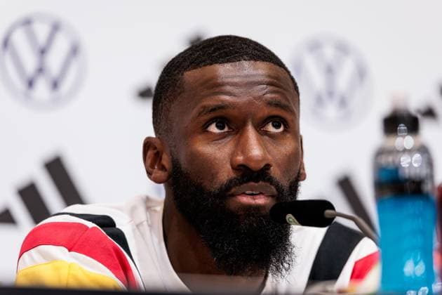 Training camp preparation UEFA EURO 2024 Germany 05 06 2024 Antonio Rüdiger Germany Training camp preparation UEFA EURO 2024 Germany Press conference HerzoBase, Herzogenaurach on 05 06 2024 Copyright: xBEAUTIFULxSPORTS Wunderlx