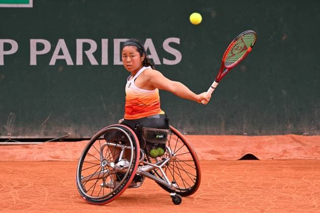 Yui Kamiji ( JPN ) during the 2024 French Open at Roland Garros on June 5, 2024 in Paris, France. ( Photo by federico pestellini panoramic ) - TENNIS : Roland Garros 2024 - Internationaux de France - 05 06 2024 FedericoPestellini Panoramic 