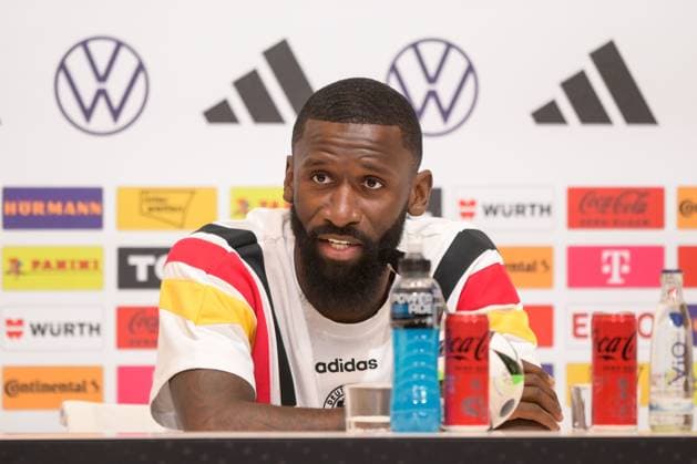 Soccer, National team, 20240605, Training camp Press conference DFB German national soccer team In the picture Antonio RÜDIGER Real Madrid speaks Herzogenaurach Homeground Bayern Germany Copyright: Passion2Press MarkusxFischerx
