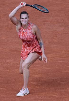 Aryna Sabalenka, BLR, during quarterfinals of 2024 French Open at Roland Garros, Paris, 05 06 2024