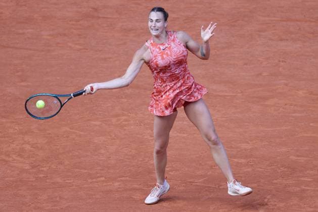 Aryna Sabalenka, BLR, during quarterfinals of 2024 French Open at Roland Garros, Paris, 05 06 2024