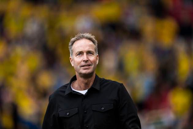 240605 Head coach Kasper Hjulmand of Denmark ahead of the international friendly football match between Denmark and Sweden on June 5, 2024 in Copenhagen Photo Petter Arvidson BILDBYRAN kod PA PA0824 bbeng fotboll football soccer fotball landskamp träningslandskamp international friendly sverige sweden sverige a denmark danmark  Copyright: PETTERxARVIDSON BB240605PA054