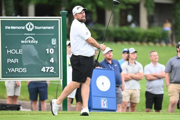June 5, 2024: Shane Lowry (IRL) tees off on the 10th hole during the Golden Bear Pro Am at the Memorial Tournament in Dublin, Ohio. Cal Media Dublin USA - ZUMAc04_ 20240605_zma_c04_006 Copyright: xBrentxClarkx