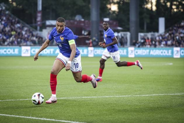 KYLIAN MBAPPE 10 FOOTBALL: FRANCE - LUXEMBOURG PREPARATION - EURO 2024 Stade saint-symphorien- Metz. 05.- 06-2024 ElyxandroCegarra Panoramic 
