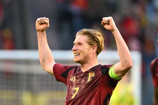 Sport Themen der Woche KW23 Sport Bilder des Tages Belgium v Montenegro UEFA International Friendly, Länderspiel, Nationalmannschaft Game BRUSSELS, BELGIUM - JUNE 05 : De Bruyne Kevin forward of Belgium celebrates scoring the opening goal during the international friendly game match between Belgium and Montenegro in preparation of the UEFA EURO, EM, Europameisterschaft,Fussball 2024 European Football Championship tournament on June 5, 2024 in Brussels, Belgium, 05 06 2024 Brussels Belgium  Copyright: xVincentxKalutx