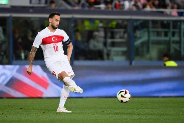 4th June 2024; Stadio Renato Dall Ara, Bologna, Italy; International Football Friendly, Italy versus Turkey; Hakan Calhanoglu of Turkey in action  ActionPlus12651208 BestxImages