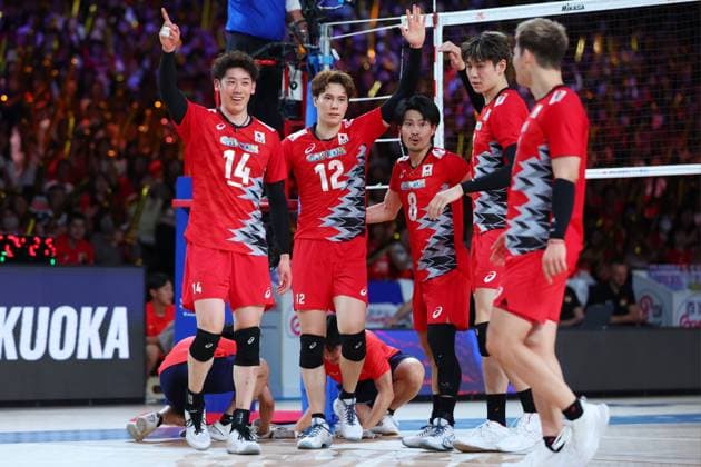 Japan team group, Mannschaftsbild, Totale (JPN), JUNE 5, 2024 - Volleyball : FIVB Volleyball Nations League 2024 Men s Preliminary Round between Japan 3-2 Germany at West Japan General Exhibition Center, Fukuoka, Japan. Noxthirdxpartyxsales  (255493348)