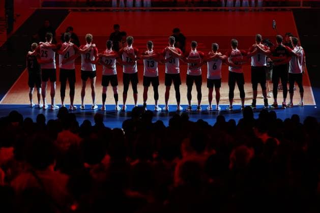 Germany team group, Mannschaftsbild, Totale (GER), JUNE 5, 2024 - Volleyball : FIVB Volleyball Nations League 2024 Men s Preliminary Round between Japan 3-2 Germany at West Japan General Exhibition Center, Fukuoka, Japan. Noxthirdxpartyxsales  (255514841)