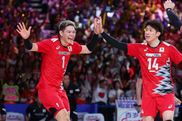 Yuji Nishida, Yuki Ishikawa (JPN), JUNE 5, 2024 - Volleyball : FIVB Volleyball Nations League 2024 Men s Preliminary Round between Japan 3-2 Germany at West Japan General Exhibition Center, Fukuoka, Japan. Noxthirdxpartyxsales  (255493377)