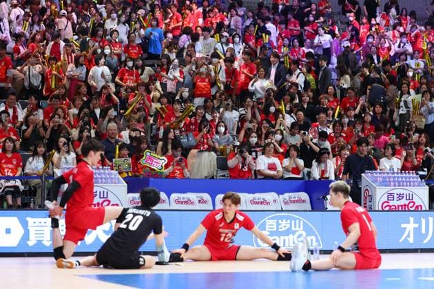 Fans, JUNE 5, 2024 - Volleyball : FIVB Volleyball Nations League 2024 Men s Preliminary Round between Japan 3-2 Germany at West Japan General Exhibition Center, Fukuoka, Japan. Noxthirdxpartyxsales  (255514989)