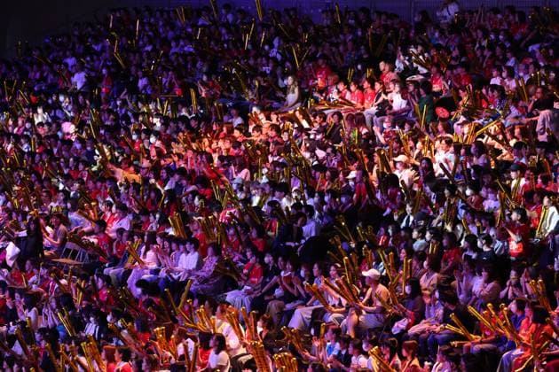 Fans, JUNE 5, 2024 - Volleyball : FIVB Volleyball Nations League 2024 Men s Preliminary Round between Japan 3-2 Germany at West Japan General Exhibition Center, Fukuoka, Japan. Noxthirdxpartyxsales  (255514839)