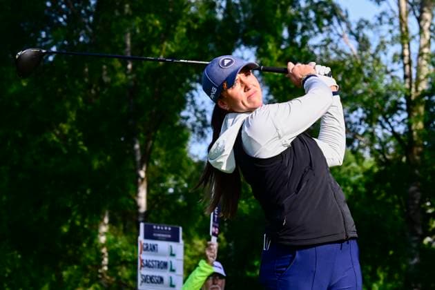 HELSINGBORG, SWEDEN 20240606 Swedens Linn Grant tees off on hole number 10 during the Volvo Car Scandinavian Mixed at Vasatorp golf course outside Helsingborg HELSINGBORG SWEDEN x10030x  Copyright: xJonasxEkströmer TTx VOLVO CAR SCANDINAVIAN MIXED