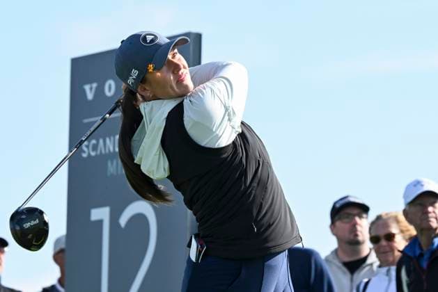 HELSINGBORG, SWEDEN 20240606 Swedens Linn Grant tees off on hole number 12 during the Volvo Car Scandinavian Mixed at Vasatorp golf course outside Helsingborg HELSINGBORG SWEDEN x10030x  Copyright: xJonasxEkströmer TTx VOLVO CAR SCANDINAVIAN MIXED