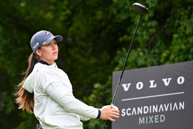 HELSINGBORG, SWEDEN 20240606 Swedens Linn Grant tees off on hole 18 during the Volvo Car Scandinavian Mixed on the Tournament Course at Vasatorps Golfklubb outside Helsingborg HELSINGBORG SWEDEN x10030x  Copyright: xJonasxEkströmer TTx VOLVO CAR SCANDINAVIAN MIXED