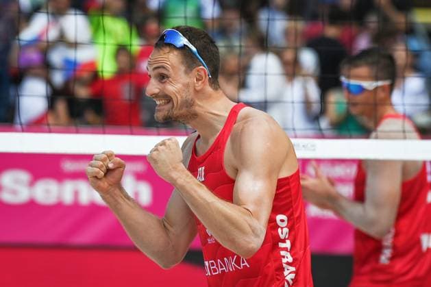 Ondrej Perusic of Czech Republic reacts during the Pro Tour Ostrava match Ondrej Perusic and David Schweiner of Czech Republic vs Steven van de Velde and Matthew Immers of Netherlands, Ostrava, Czech Republic, June 6, 2024. (CTKxPhoto JaroslavxOzana) CTKPhotoP2024060603646  CTKPhotoP2024060603646