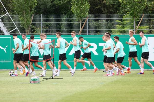 SOCCER - UEFA EURO, EM, Europameisterschaft,Fussball 2024 VIENNA,AUSTRIA,06.JUN.24 - SOCCER - UEFA European Championship, EM, Europameisterschaft preview, OEFB training camp, training. Image shows the team of AUT.  GEPAxpictures xArminxRauthner