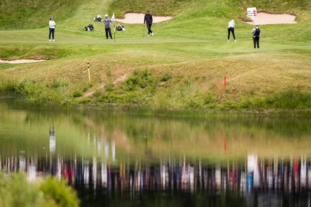 240606 And and during the first round of the 2024 Scandinavian Mixed Golf Tournament on June 6, 2024 in Helsingborg Photo Petter Arvidson BILDBYRAN kod PA PA0826 golf scandinavian mixed bbeng volvo car scandinavian mixed  Copyright: PETTERxARVIDSON BB240606PA112