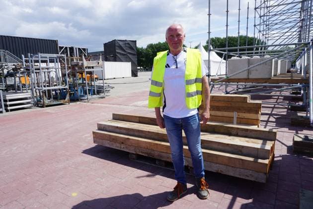 Construction of a fan zone for the European Football Championship in Hamburg, Germany, June 5, 2024. Organiser Uwe Bergmann during a tour of the fan zone. The fan zone is still under construction, but according to Bergmann there is no risk of delays. (CTKxPhoto AlesxZapotocky) CTKPhotoP2024060603718  CTKPhotoP2024060603718