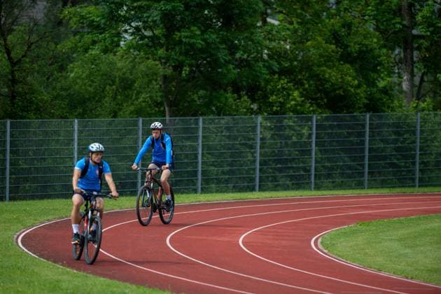 Tomas Holes, left, and David Doudera at the Czech national football team s training camp before the European Football Championships in Schladming, Germany, June 6, 2024. (CTKxPhoto VaclavxPancer) CTKPhotoP2024060604378  CTKPhotoP2024060604378