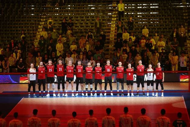Germany team group, Mannschaftsbild, Totale (GER), JUNE 6, 2024 - Volleyball : FIVB Volleyball Nations League 2024 Men s Preliminary Round between Bulgaria - Germany at West Japan General Exhibition Center, Fukuoka, Japan. Noxthirdxpartyxsales  (255566034)