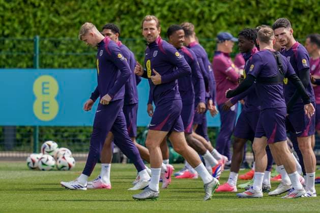 England Training England forward Harry Kane during the England Training session ahead of the friendly International vs Iceland at the Tottenham Hotspur Training Ground, Enfield, England, United Kingdom on 6 June 2024 Editorial use only. All images are copyright Every Second Media Limited. No images may be reproduced without prior permission. Copyright: xIMAGO EveryxSecondxMediax ESM-1028-0023