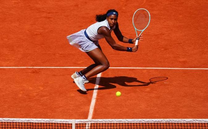 Coco Gauff in semi final action French Open Tennis, Day 12, Tennis, Roland Garros, Paris, France - 06 June 2024  Copyright: xJavierxGarcia Shutterstockx 14521936g