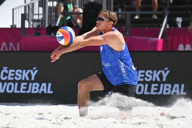 Jakub Sepka of Czech Republic in action during the Pro Tour Ostrava match Jiri Sedlak and Jakub Sepka of Czech Republic vs Stefan Boermans and Yorick De Groot of Netherlands, Ostrava, Czech Republic, June 6, 2024. (CTKxPhoto JaroslavxOzana) CTKPhotoP2024060605586  CTKPhotoP2024060605586