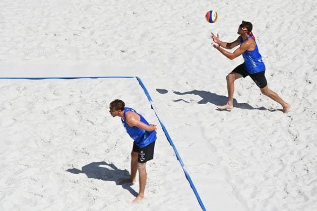 L-R Jakub Sepka and Jiri Sedlak of Czech Republic in action during the Pro Tour Ostrava match Jiri Sedlak and Jakub Sepka of Czech Republic vs Stefan Boermans and Yorick De Groot of Netherlands, Ostrava, Czech Republic, June 6, 2024. (CTKxPhoto JaroslavxOzana) CTKPhotoP2024060605703  CTKPhotoP2024060605703