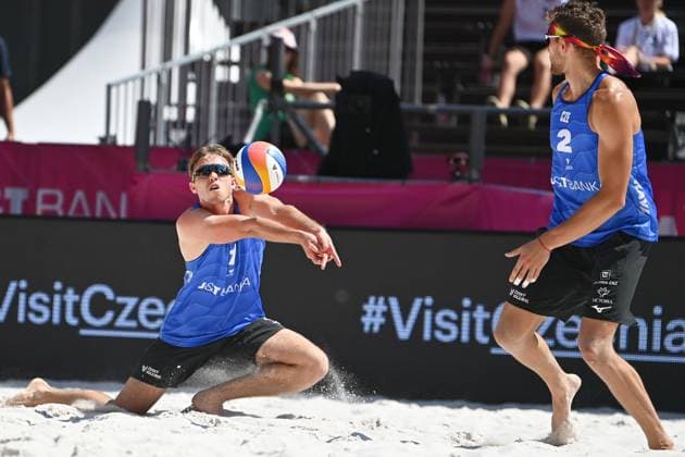 Sport Bilder des Tages L-R Jakub Sepka and Jiri Sedlak of Czech Republic in action during the Pro Tour Ostrava match Jiri Sedlak and Jakub Sepka of Czech Republic vs Stefan Boermans and Yorick De Groot of Netherlands, Ostrava, Czech Republic, June 6, 2024. (CTKxPhoto JaroslavxOzana) CTKPhotoP2024060605717  CTKPhotoP2024060605717