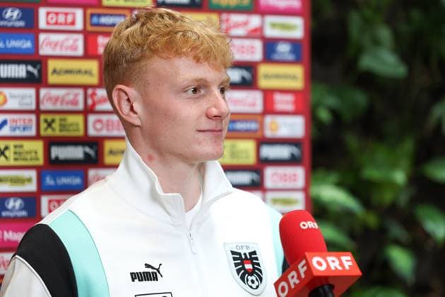 SOCCER - UEFA EURO, EM, Europameisterschaft,Fussball 2024 VIENNA,AUSTRIA,06.JUN.24 - SOCCER - UEFA European Championship, EM, Europameisterschaft preview, OEFB training camp, press conference, PK, Pressekonferenz Image shows Nicolas Seiwald (AUT). GEPAxpictures xArminxRauthner