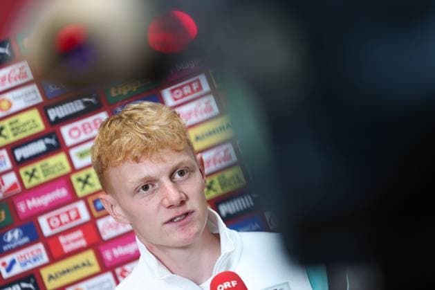 SOCCER - UEFA EURO, EM, Europameisterschaft,Fussball 2024 VIENNA,AUSTRIA,06.JUN.24 - SOCCER - UEFA European Championship, EM, Europameisterschaft preview, OEFB training camp, press conference, PK, Pressekonferenz Image shows Nicolas Seiwald (AUT). GEPAxpictures xArminxRauthner