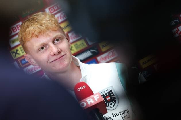 SOCCER - UEFA EURO, EM, Europameisterschaft,Fussball 2024 VIENNA,AUSTRIA,06.JUN.24 - SOCCER - UEFA European Championship, EM, Europameisterschaft preview, OEFB training camp, press conference, PK, Pressekonferenz Image shows Nicolas Seiwald (AUT). GEPAxpictures xArminxRauthner