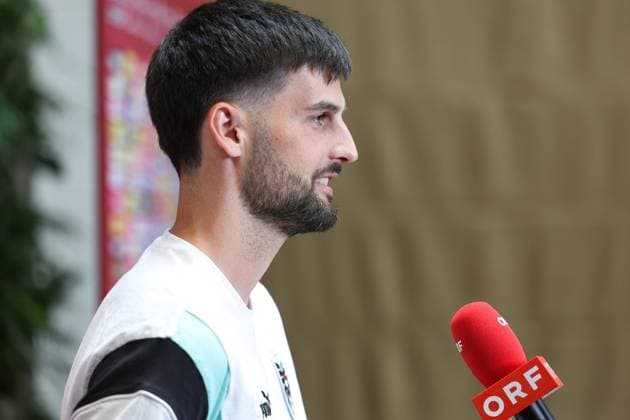 SOCCER - UEFA EURO, EM, Europameisterschaft,Fussball 2024 VIENNA,AUSTRIA,06.JUN.24 - SOCCER - UEFA European Championship, EM, Europameisterschaft preview, OEFB training camp, press conference, PK, Pressekonferenz Image shows Florian Grillitsch (AUT). GEPAxpictures xArminxRauthner