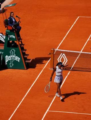 Coco Gauff disputes a call from the umpire Aurelie Tourte and appears to be in tears shortly after French Open Tennis, Day 12, Tennis, Roland Garros, Paris, France - 06 June 2024  Copyright: xJavierxGarcia Shutterstockx 14521936t