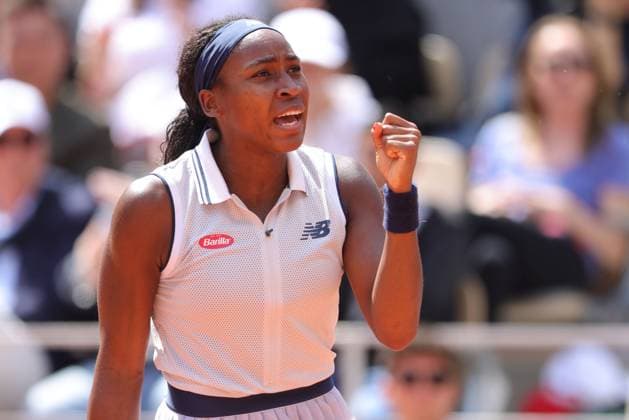 Coco Gauff, USA, during semifinal of 2024 French Open at Roland Garros, Paris, 06 06 2024