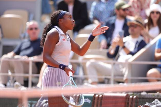 Coco Gauff, USA, during semifinal of 2024 French Open at Roland Garros, Paris, 06 06 2024