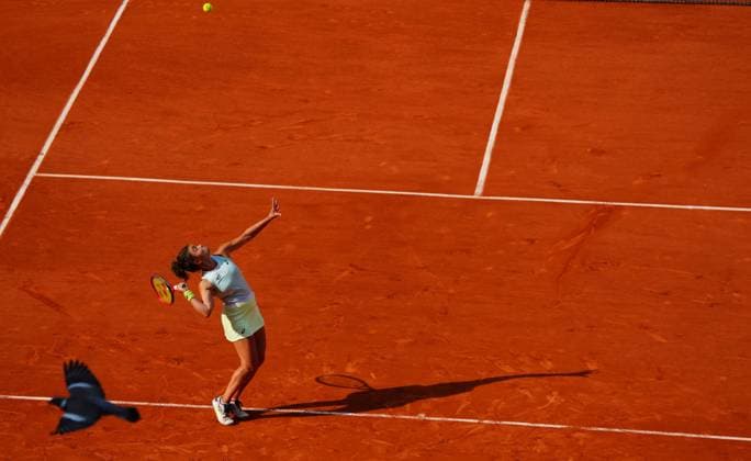 Jasmine Paolini in semi final action French Open Tennis, Day 12, Tennis, Roland Garros, Paris, France - 06 June 2024  Copyright: xJavierxGarcia Shutterstockx 14521936ao