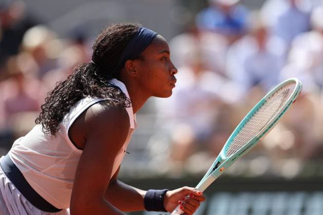 ROLAND GARROS 2024 Thierry Larret Maxppp. Tennis. Roland Garros 2024. Internationaux de France de tennis. Stade Roland Garros, Paris (75). Le 6 juin 2024. Demi finale dames. Court Philippe Chatrier : Iga SWIATEK (POL) vs Coco GAUFF (USA) PARIS (75) STADE ROLAND GARROS PARIS ILE DE FRANCE FRANCE  Copyright: xThierryxLarret MAXPPPxThierryxLarretx TL_20240606_0046 0504437679st