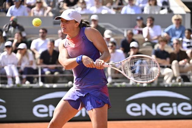 Tennis : Roland Garros 2024 - France - Iga Swiatek - Pologne Tennis : Roland Garros 2024 - France - 06 06 2024 ChrysleneCaillaud Panoramic 