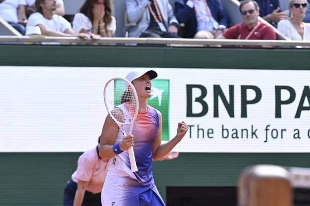 Tennis : Roland Garros 2024 - France - Iga Swiatek - Pologne Tennis : Roland Garros 2024 - France - 06 06 2024 ChrysleneCaillaud Panoramic 