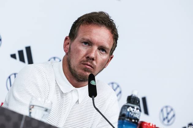 Sport, Football, National team Season 2023 24 Press conference Germany before the international match against Greece 06 06 2024, BORUSSIA PARK Julian Nagelsmann Coach Germany Mönchengladbach BORUSSIA PARK North Rhine-Westphalia Germany